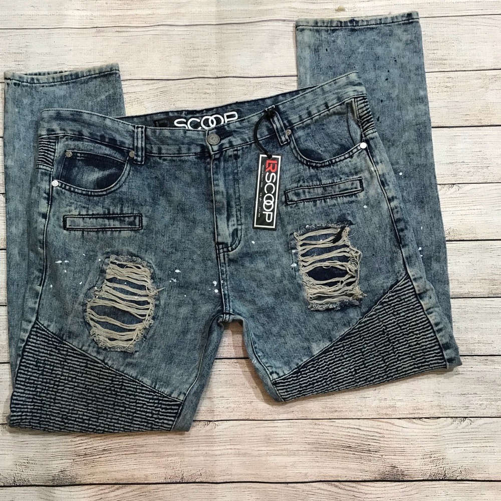 Scoop NYC distressed jeans NWT size 36